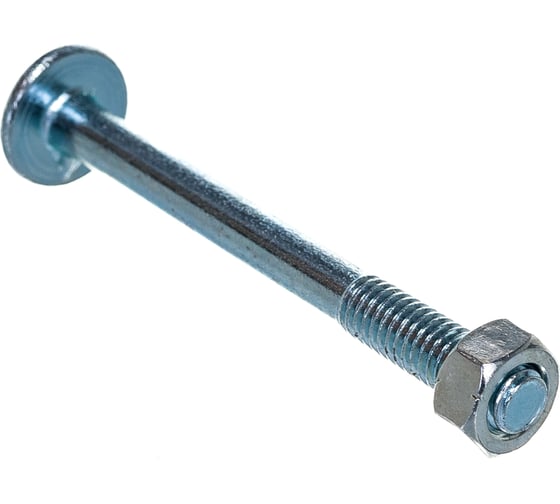 Мебельный болт с усом Element DIN 607 6x60 с гайкой, белый цинк 6 шт 244450