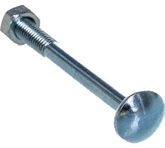 Мебельный болт с усом Element DIN 607 6x60 с гайкой, белый цинк 6 шт 244450