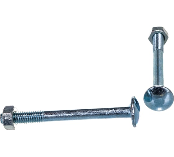 Мебельный болт с усом Element DIN 607 6x60 с гайкой, белый цинк 6 шт 244450