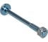 Мебельный болт с усом Element DIN 607 6x60 с гайкой, белый цинк 6 шт 244450 1