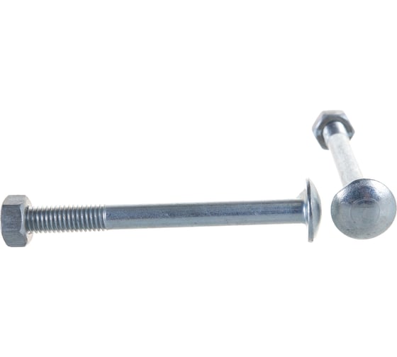 Мебельный болт с усом Element DIN 607 8x80 с гайкой, белый цинк 2 шт 244480