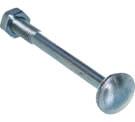 Мебельный болт с усом Element DIN 607 8x80 с гайкой, белый цинк 2 шт 244480