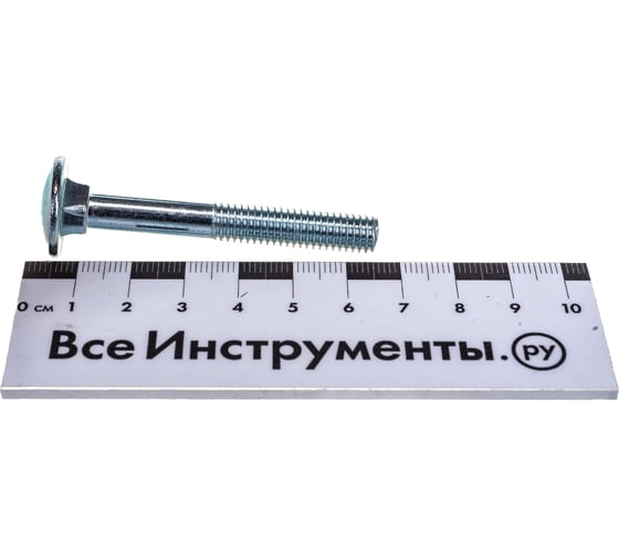 Мебельный болт Element DIN 603 8x60 белый цинк 20 шт 102780