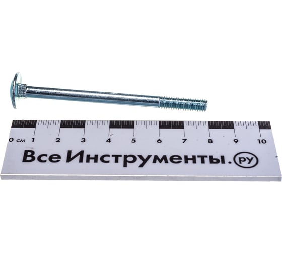 Мебельный болт Element DIN 603 6x80 белый цинк 20 шт 102760