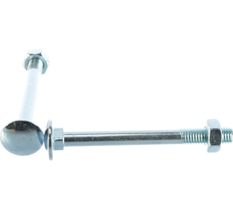 Мебельный болт Element DIN 603 10x100 с гайкой, белый цинк 2 шт 243210