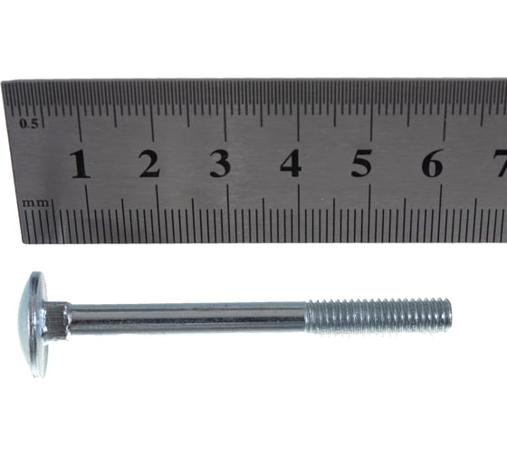 Мебельный болт Element DIN 603 6x60 белый цинк 30 шт 102730