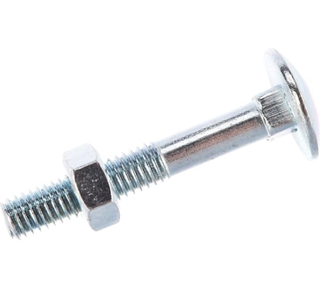 Мебельный болт Element DIN 603 6x40 с гайкой, белый цинк 8 шт 021470