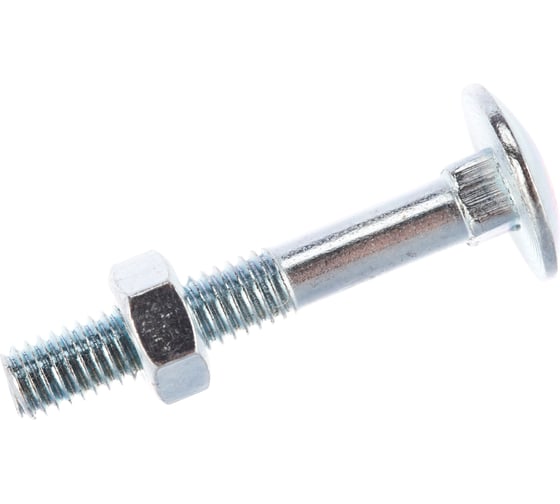 Мебельный болт Element DIN 603 6x40 с гайкой, белый цинк 8 шт 021470 1