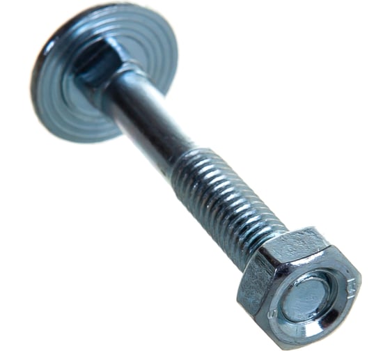 Мебельный болт Element DIN 603 6x40 с гайкой, белый цинк 8 шт 021470