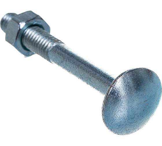 Мебельный болт Element DIN 603 6x50 с гайкой, белый цинк 8 шт 021460