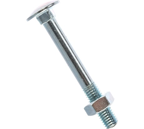 Мебельный болт Element DIN 603 10x80 с гайкой, белый цинк 2 шт 021240