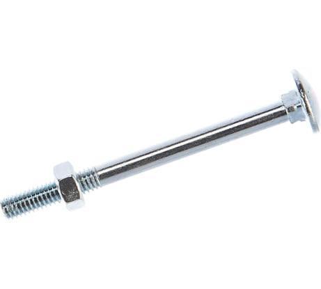 Мебельный болт Element DIN 603 6x70 с гайкой, белый цинк 6 шт 021430