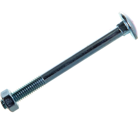 Мебельный болт Element DIN 603 6x70 с гайкой, белый цинк 6 шт 021430