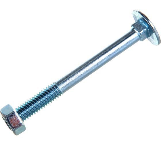 Мебельный болт Element DIN 603 6x60 с гайкой, белый цинк 6 шт 021440