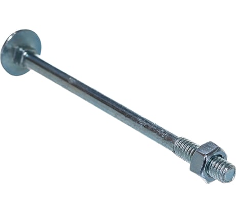 Мебельный болт Element DIN 603 6x90 с гайкой, белый цинк 4 шт 243200