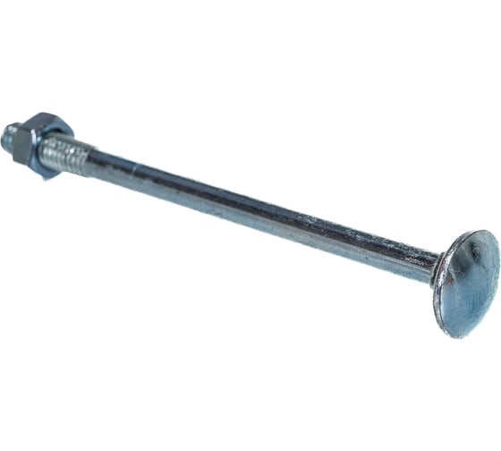Мебельный болт Element DIN 603 6x90 с гайкой, белый цинк 4 шт 243200