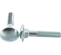Мебельный болт Element DIN 603 8x40 с гайкой, белый цинк 6 шт 021400