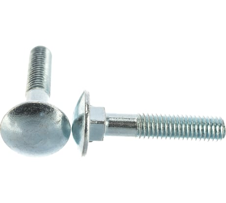 Мебельный болт Element DIN 603 8x40 с гайкой, белый цинк 6 шт 021400
