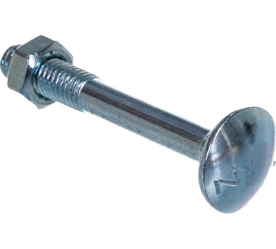 Мебельный болт Element DIN 603 8x60 с гайкой, белый цинк 4 шт 021370 1