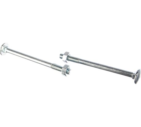 Мебельный болт Element DIN 603 10x130 с гайкой, белый цинк 2 шт 243230