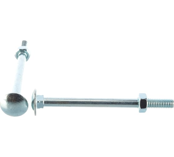 Мебельный болт Element DIN 603 8x100 с гайкой, белый цинк 2 шт 021330