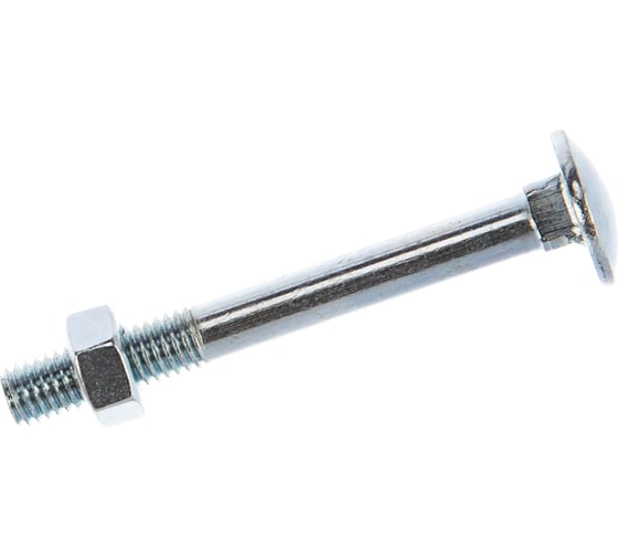 Мебельный болт Element DIN 603 8x70 с гайкой, белый цинк 4 шт 021360