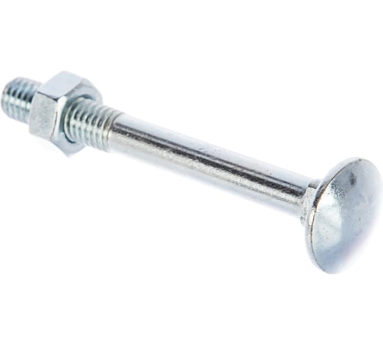 Мебельный болт Element DIN 603 8x70 с гайкой, белый цинк 4 шт 021360