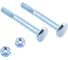 Мебельный болт Element DIN 603 8x70 с гайкой, белый цинк 4 шт 021360 1