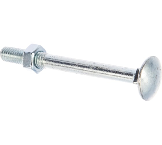Мебельный болт Element DIN 603 8x80 с гайкой, белый цинк 2 шт 021350