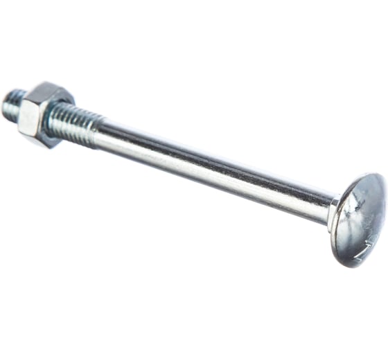 Мебельный болт Element DIN 603 8x90 с гайкой, белый цинк 2 шт 021340