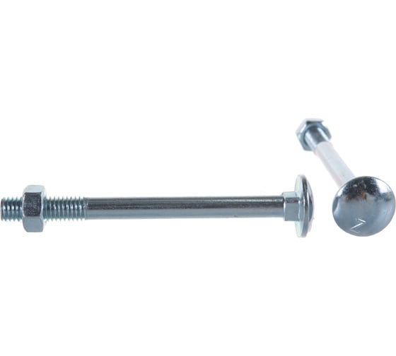 Мебельный болт Element DIN 603 8x90 с гайкой, белый цинк 2 шт 021340