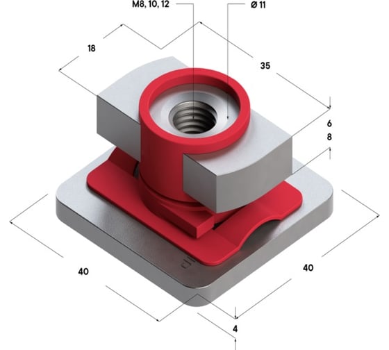 Гайка быстрого монтажа Termoclip 41 8F M12 9375003