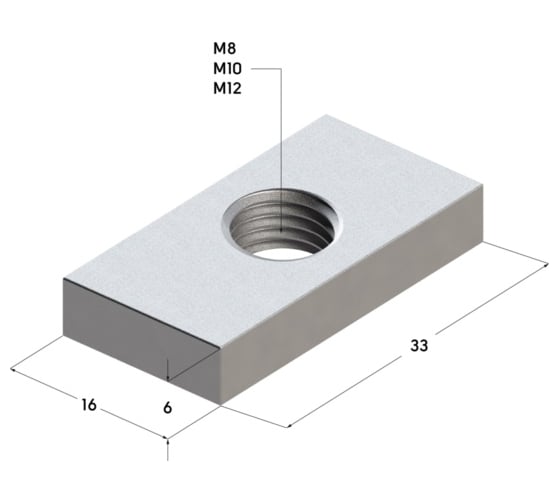 Гайка профиля Termoclip 38-40 6F М8 9243001