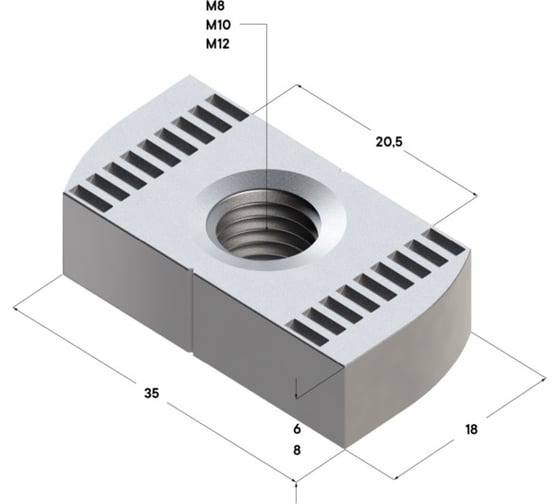 Гайка профиля Termoclip 41 8F M12 9377003 1