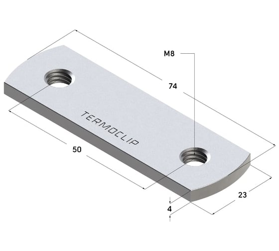 Двойная гайка профиля Termoclip 28 4F2 M8 9109001
