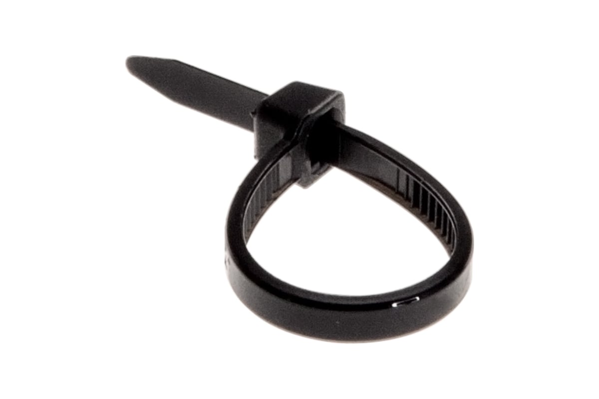 Нейлоновая стяжка REXANT 100x2,5 мм, черная упак. 500 шт. 07-0101-05 в ...