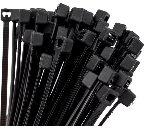 Нейлоновый хомут Smartbuy 2,5х100, черный 100 шт. SBE-CT-25-100-b