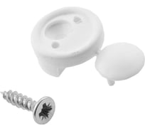 Пластмассовый зеркалодержатель с шурупом Element белый 8 шт 011440