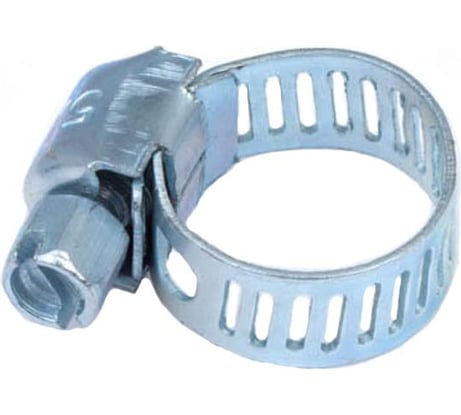 Червячный хомут Стройбат 3/4", 12-20мм белый цинк 10 шт 308080