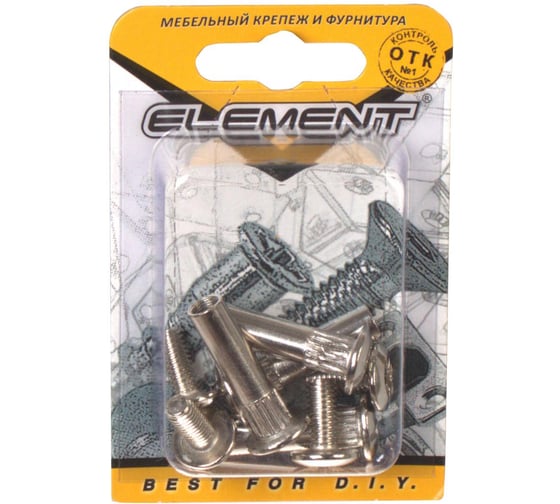 Межсекционная стяжка Element 8x30 мм никель 4 шт 086070