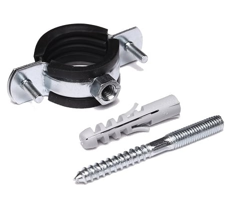 Хомут металлический КОНТУР (1") 32-35 со шпилькой и дюбелем 140909032310