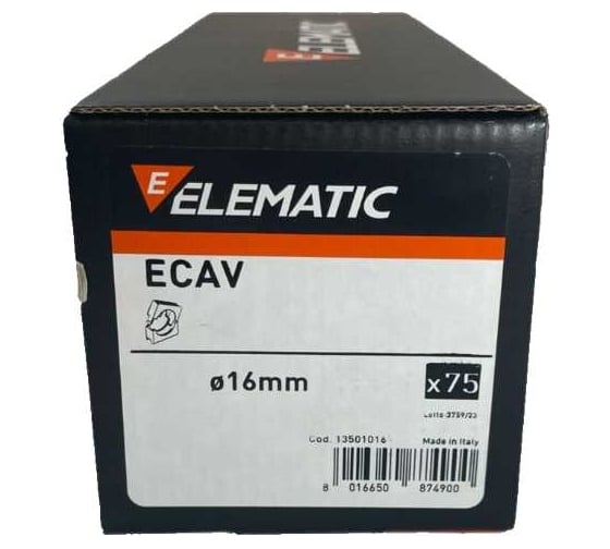 Фиксатор пластиковый для полипропиленовых труб Elematic 75 шт. ECAV 16 d=12-16 мм 13501016