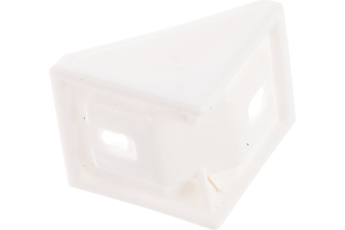 Мебельные пластиковые уголки Element с шурупом, белые 6 шт 021640 .
