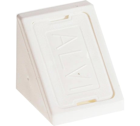 Мебельные пластиковые уголки Element с шурупом, белые 6 шт 021640