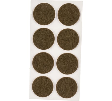Самоклеящиеся накладки на мебельные ножки Stayer COMFORT фетровые, коричневые, круглые - диаметр 25 мм, 8 шт 40910-25