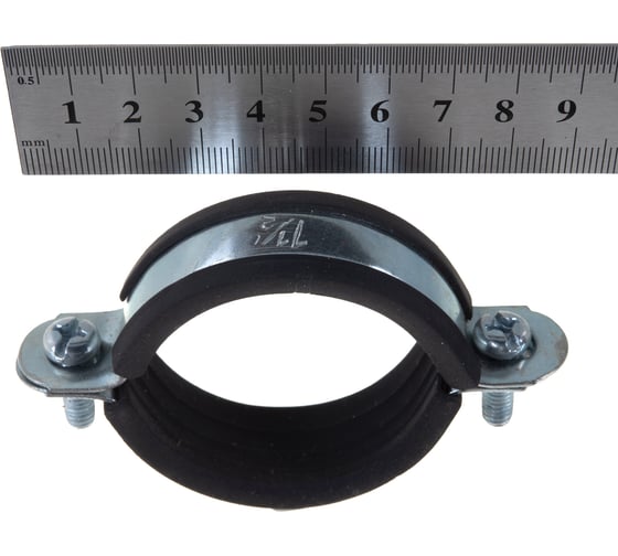 Хомут с винтовым креплением WaterLine 1 1/2 48-52 мм белый цинк 1 шт 109890