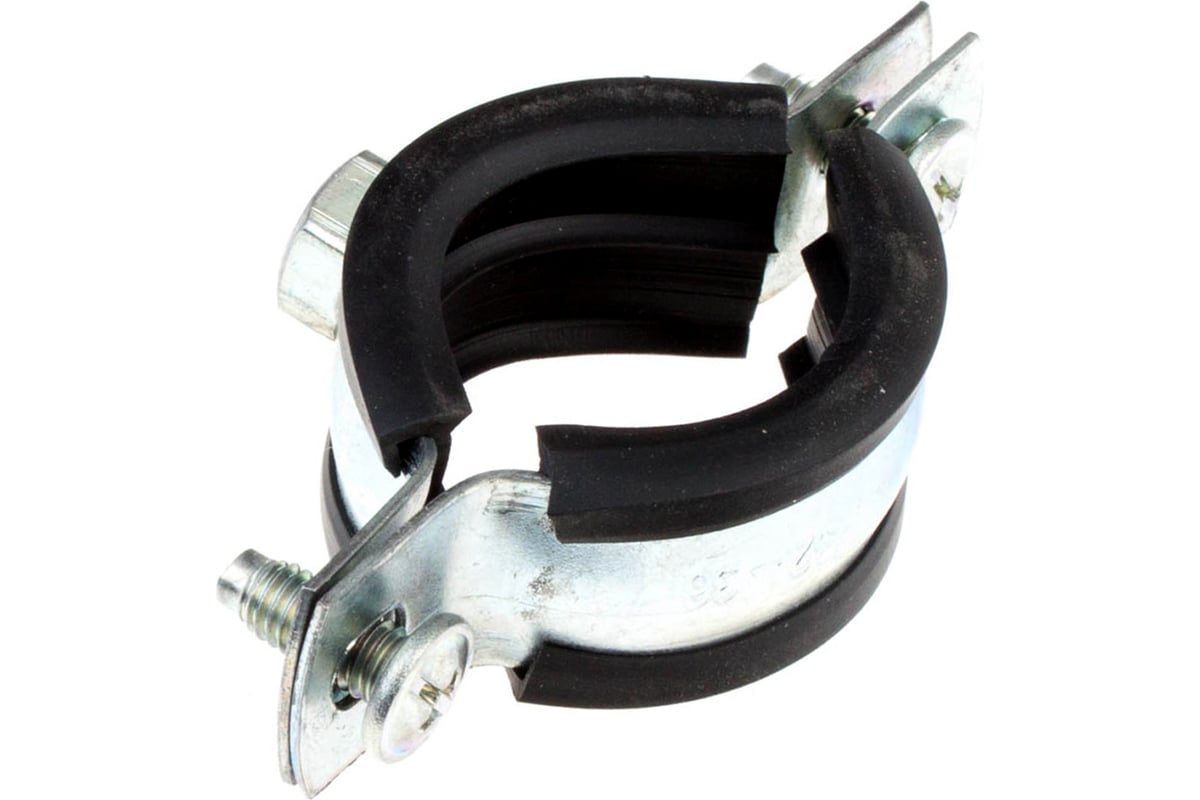 Хомут с винтовым креплением WaterLine 1 32-35 мм белый цинк 1 шт 109880 ...
