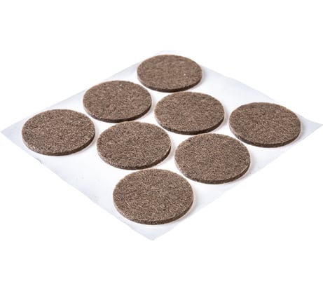 Самоклеящиеся накладки на мебельные ножки Stayer COMFORT фетровые, коричневые, круглые - диаметр 28 мм, 8 шт 40910-28