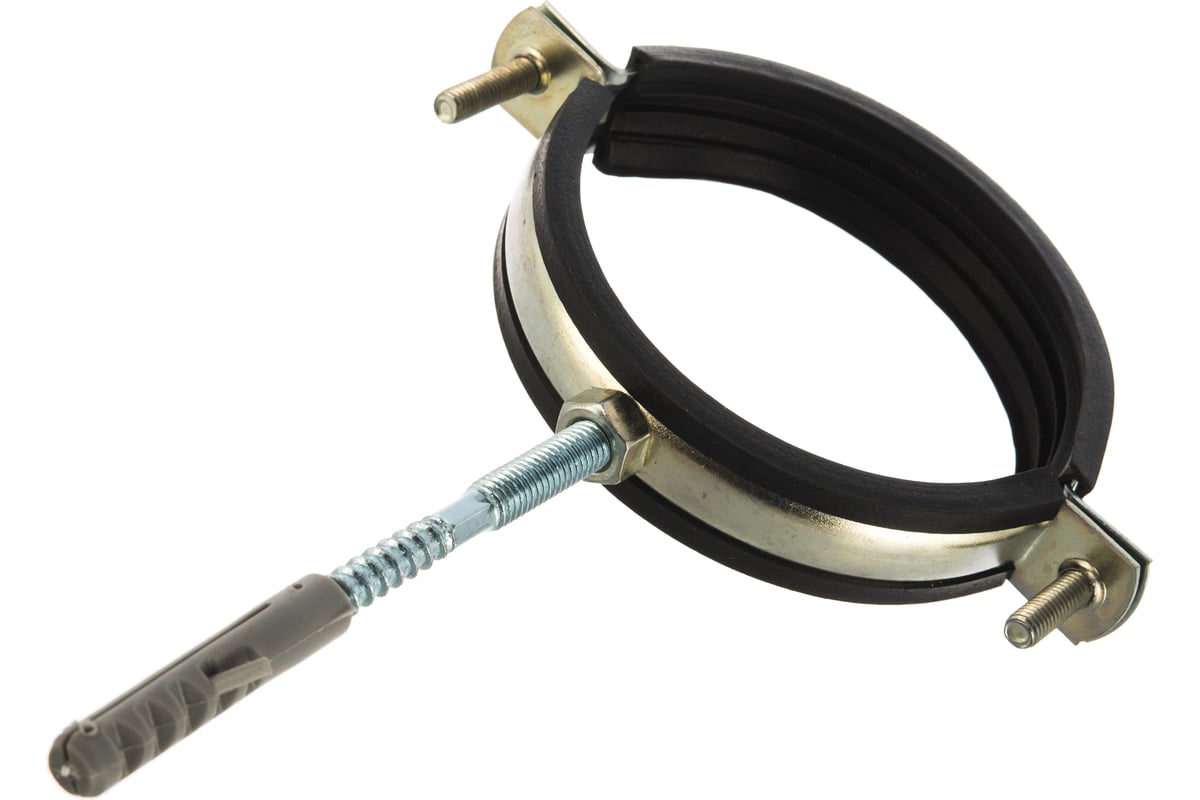 Металлический сантехнический хомут для труб со шпилькой и шурупом СВК ...