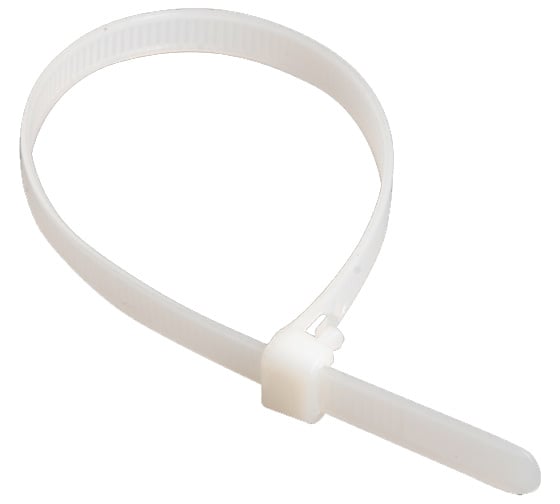Хомут IEK 4.8x350, белый, нейлон, упаковка 100шт, ИЭК UHH31-D048-350-100